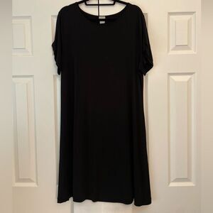 Chico’s Black Knit Short Sleeved Dress Size XL (3)